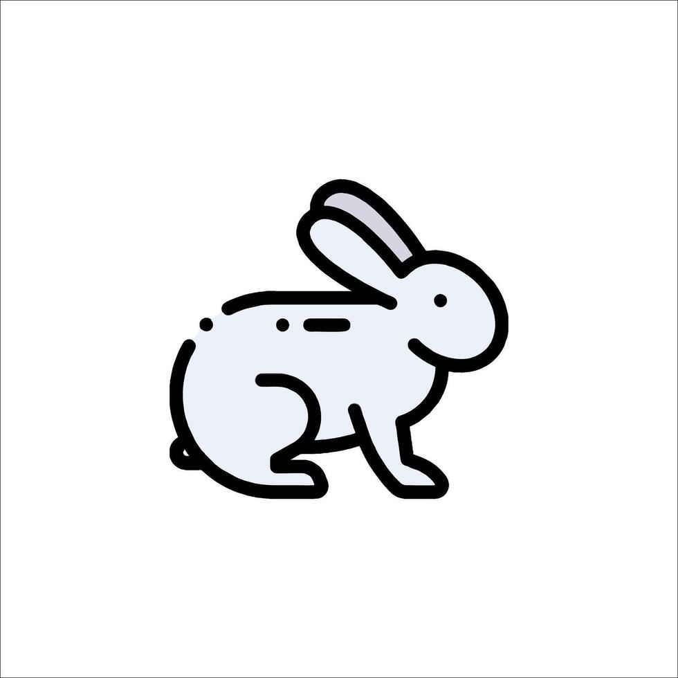 A rabbit icon on a white background vector