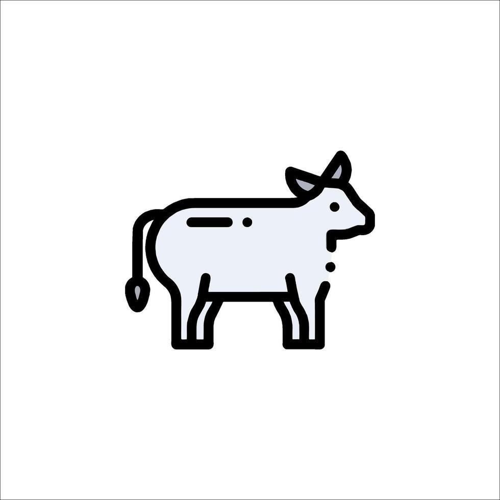 A cow icon on a white background vector