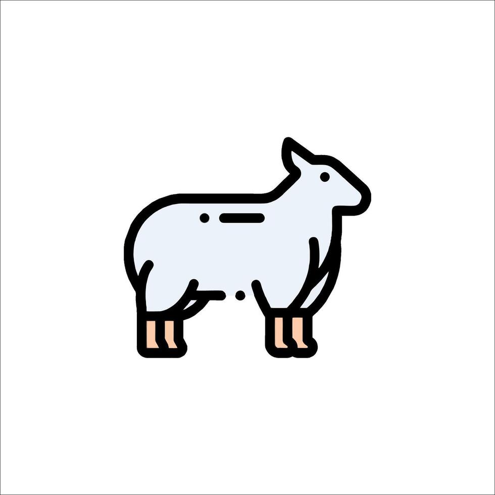 A sheep icon on a white background vector