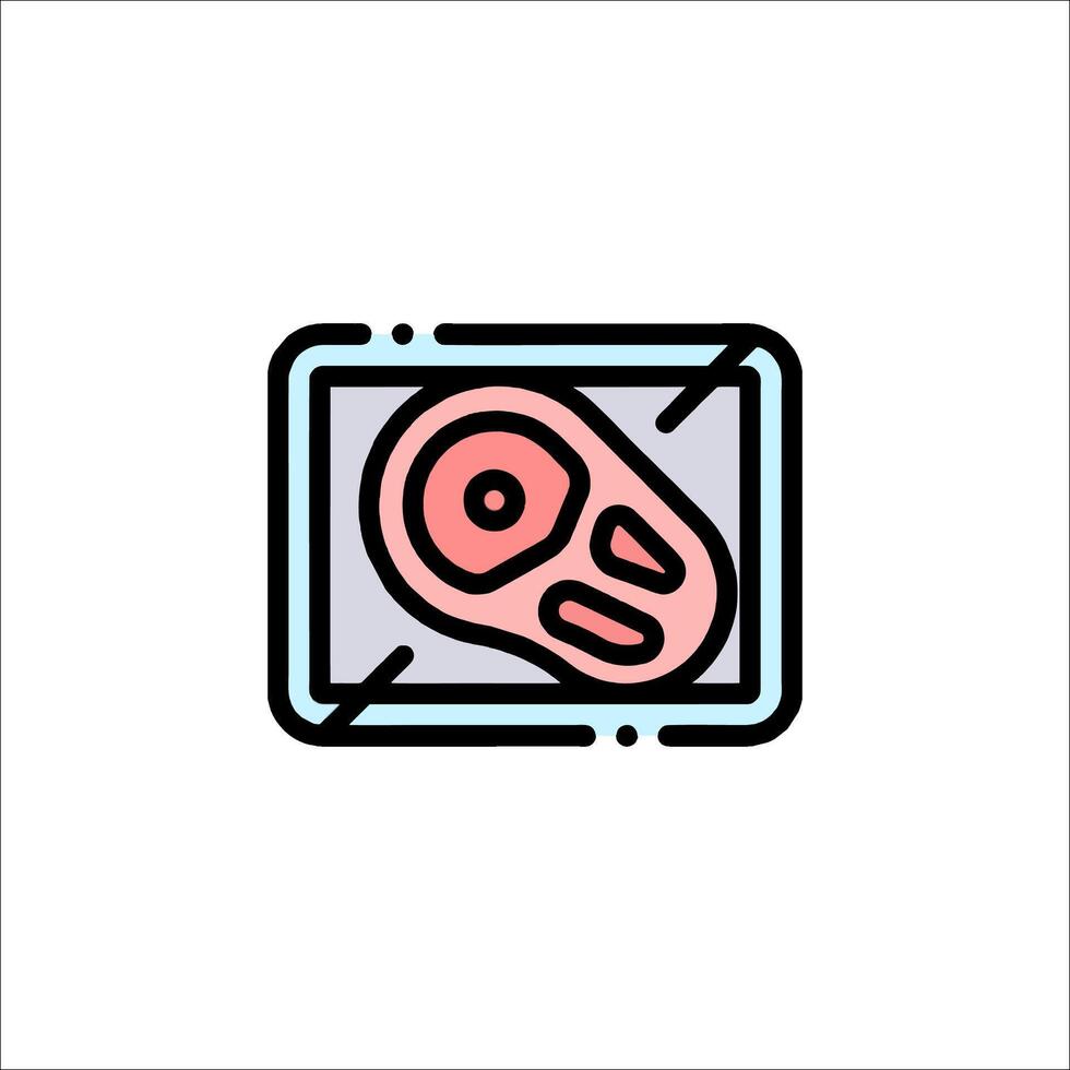 A meat product icon on a white background vector