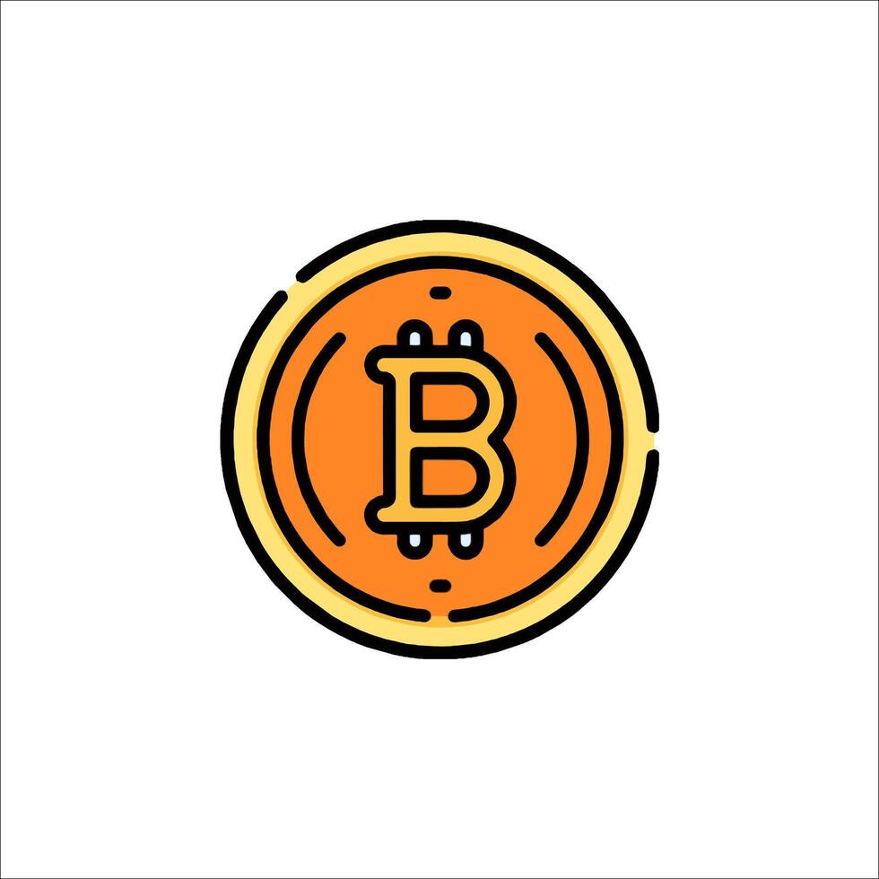 Bitcoin icon illustration vector