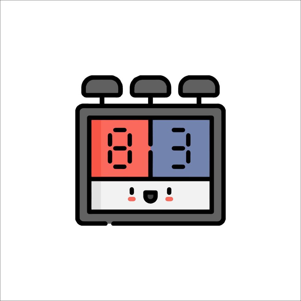 A clock with two faces and a smiley face vector