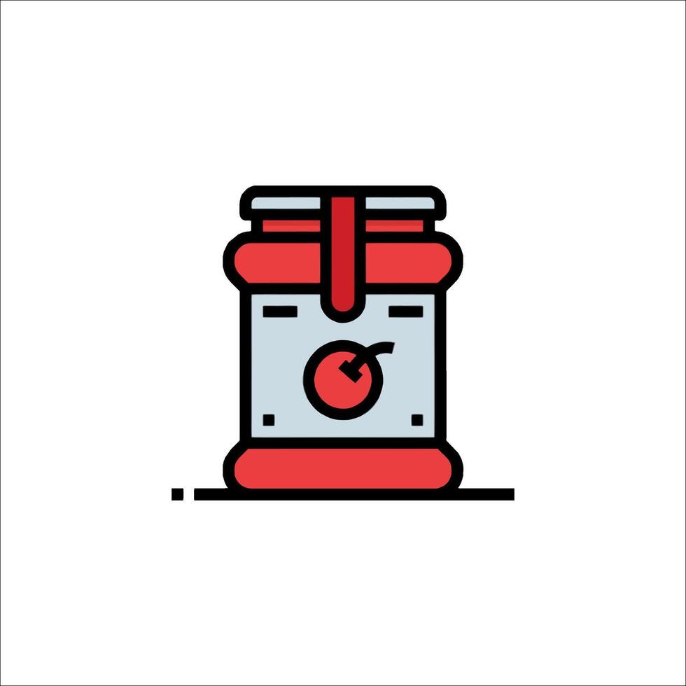 A jar with a clock icon on it vector