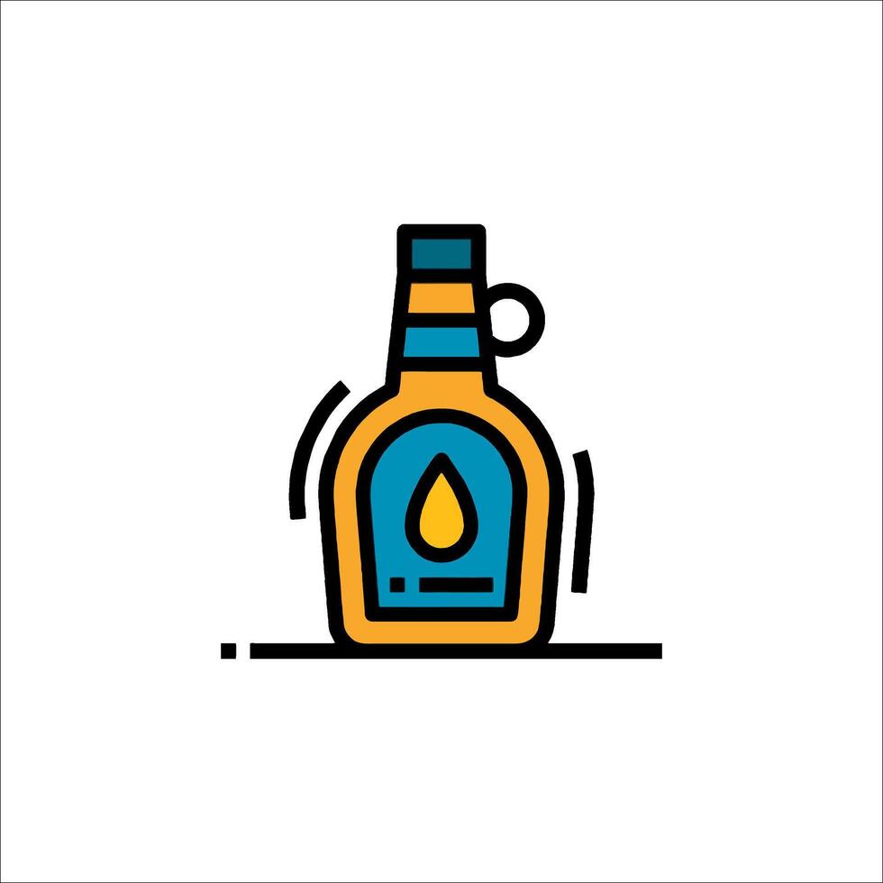 A bottle of syrup icon on a white background vector