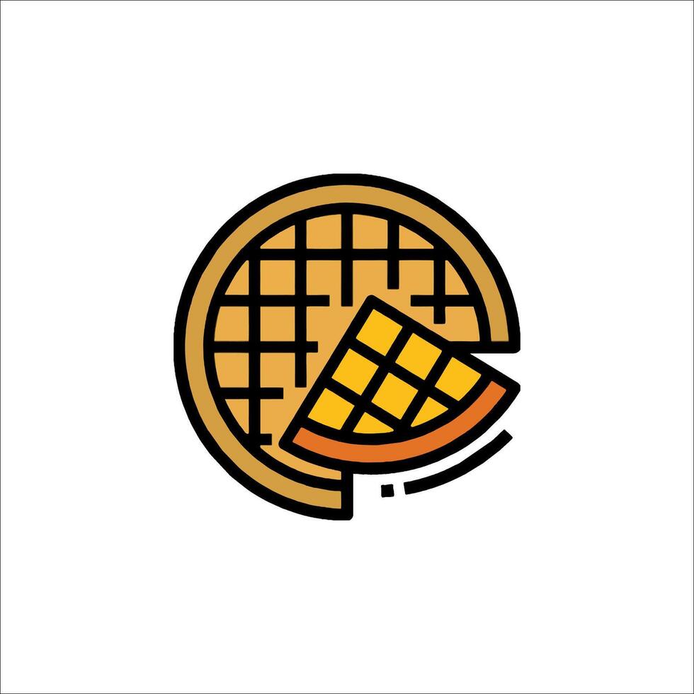Waffle icon illustration vector