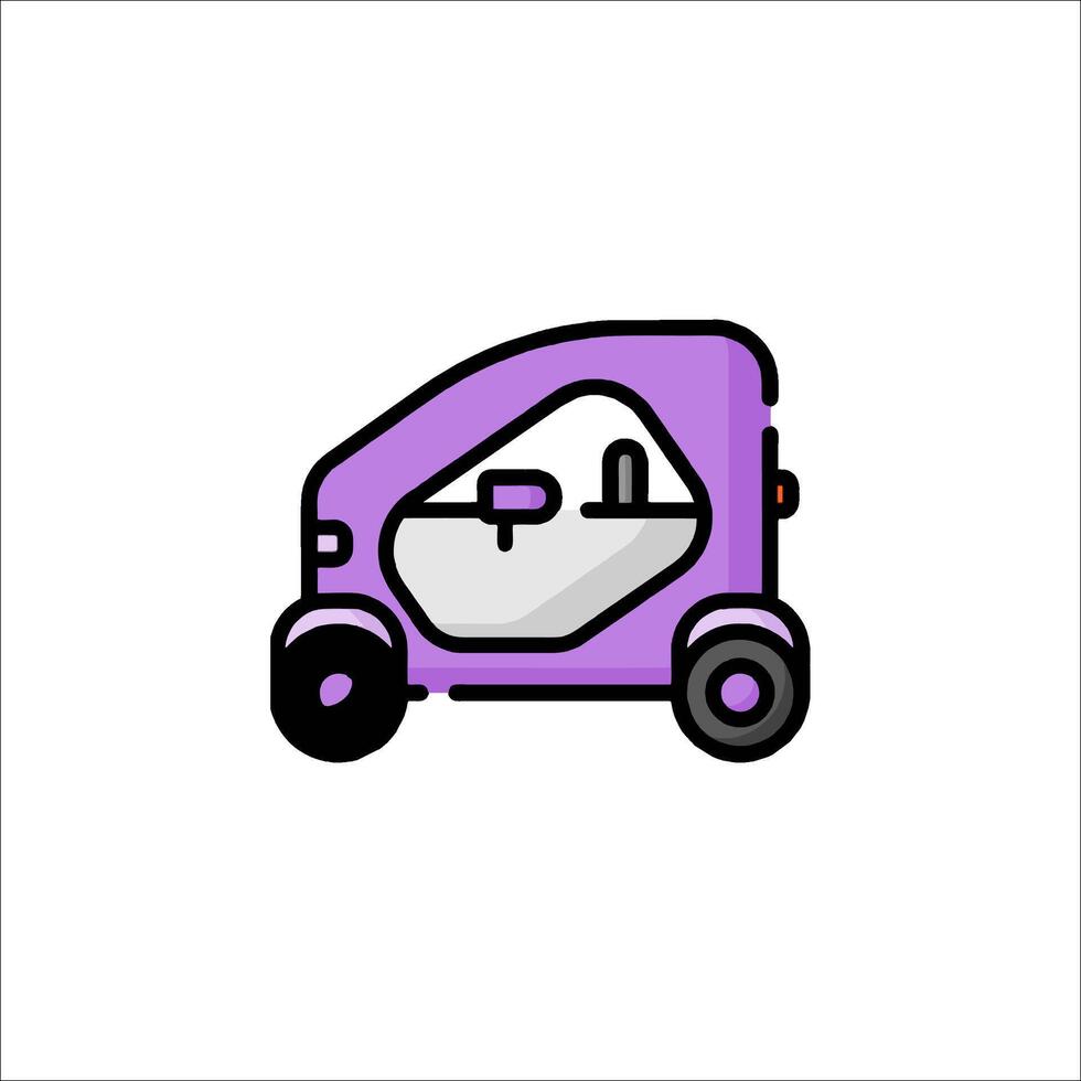 A small purple car icon on a white background vector