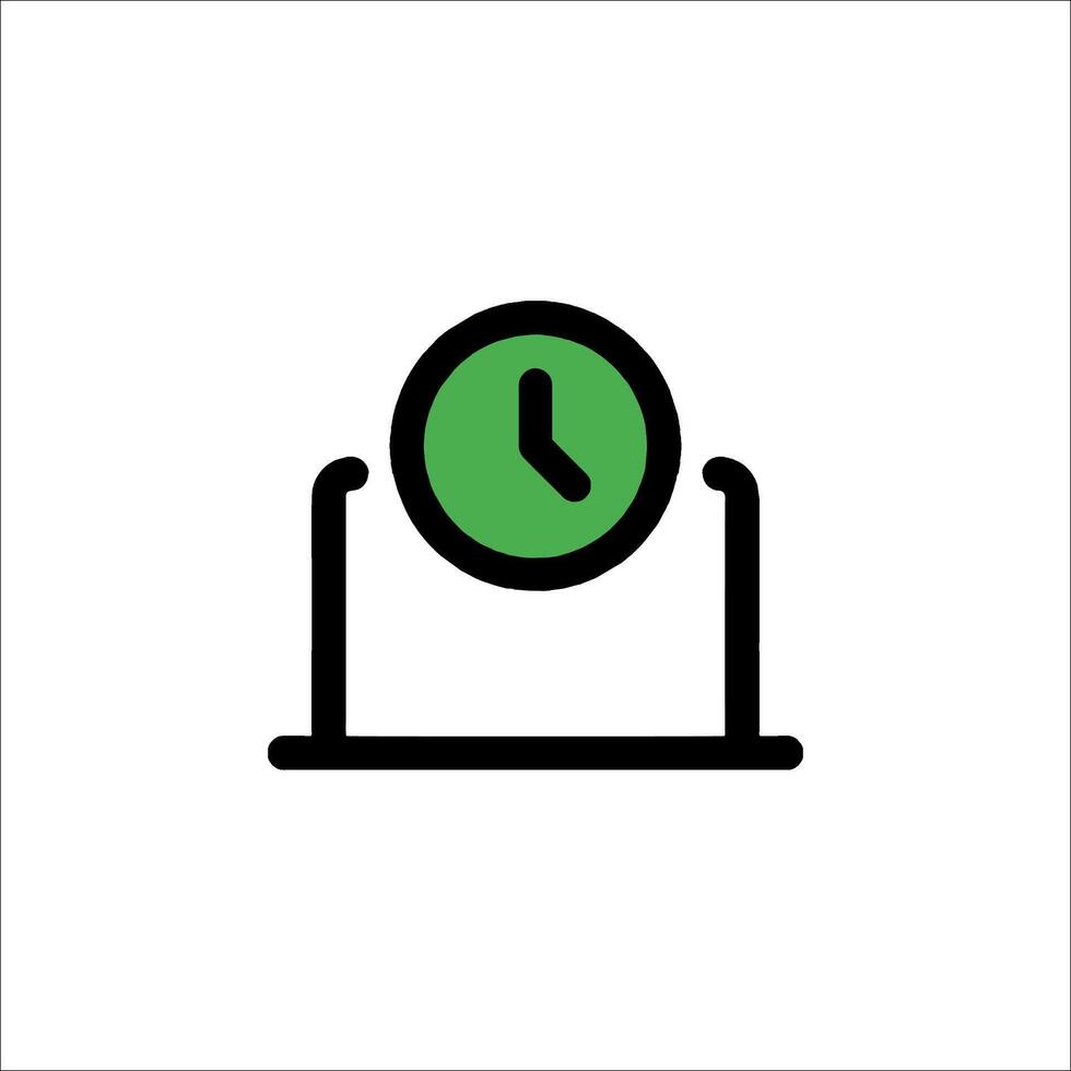 A clock icon on a white background vector