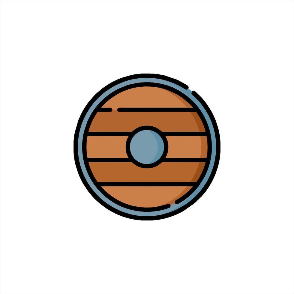 A wooden barrel icon on a white background vector