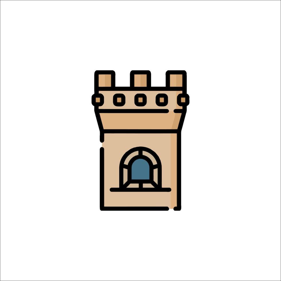 A castle icon on a white background vector