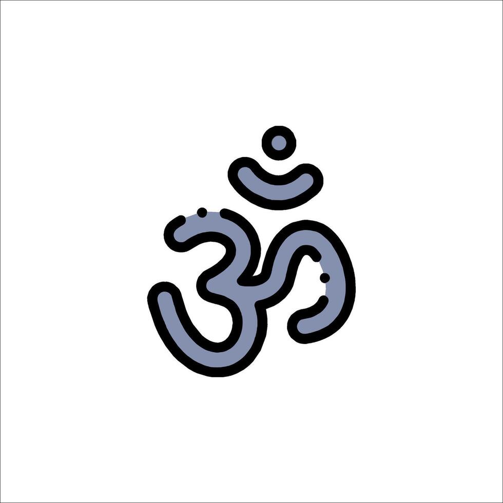Om symbol icon illustration vector