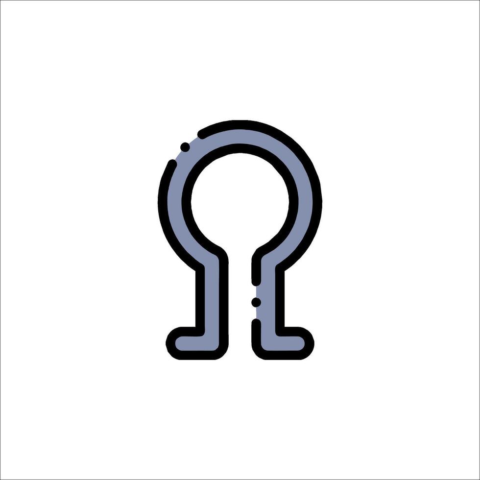 An icon of a person with a hook on their head vector