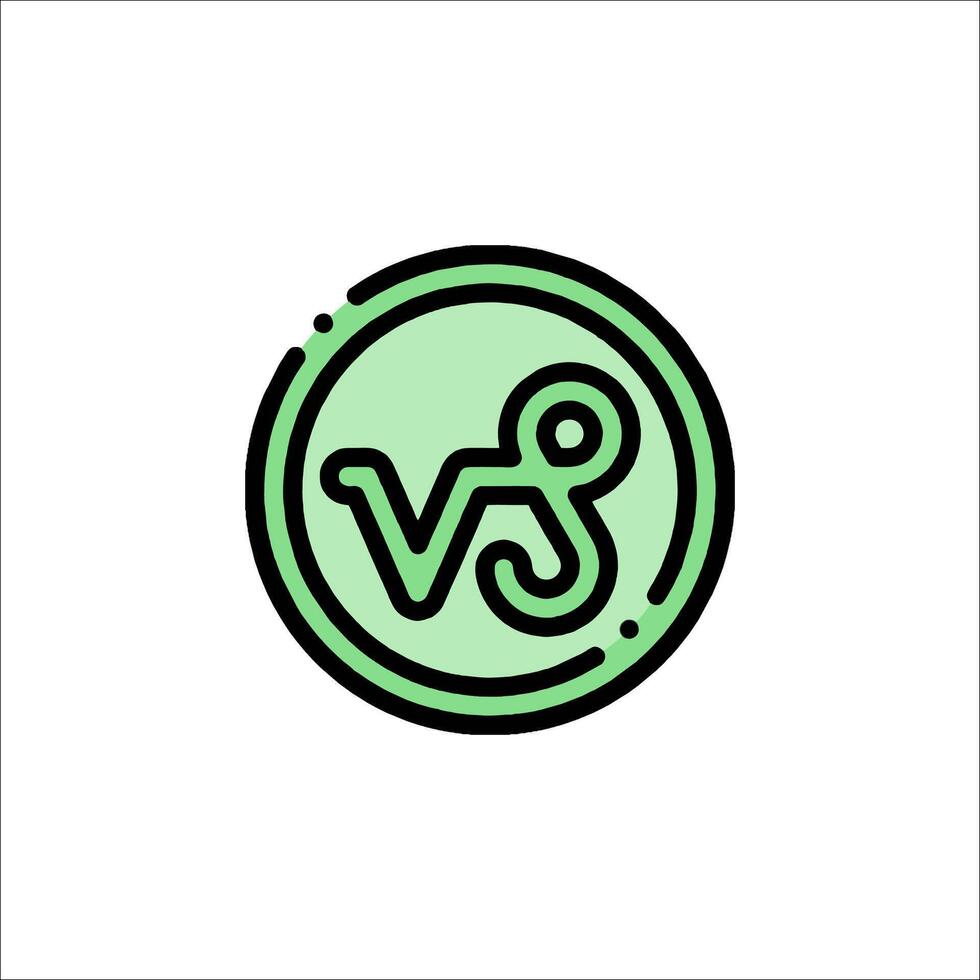 The logo for v and v vector