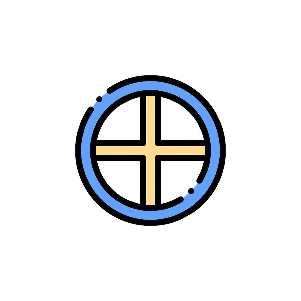 A cross in a circle icon vector