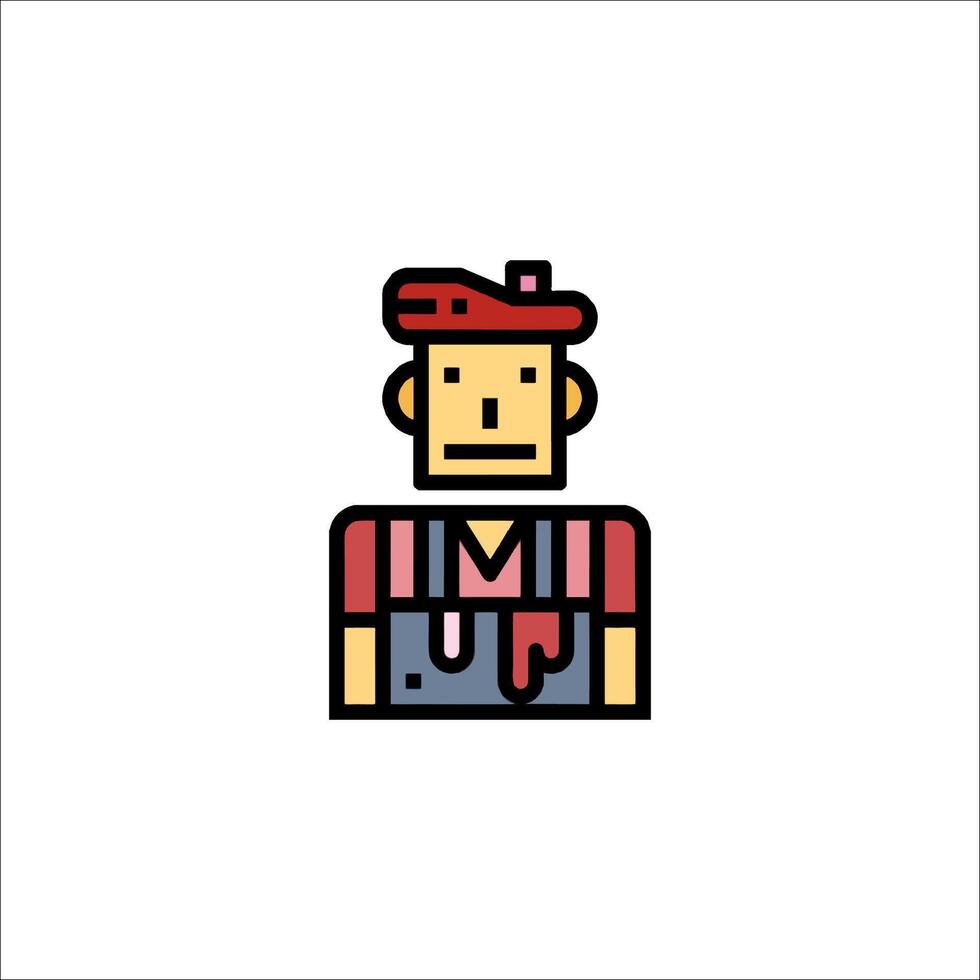A man in a red hat and overalls vector