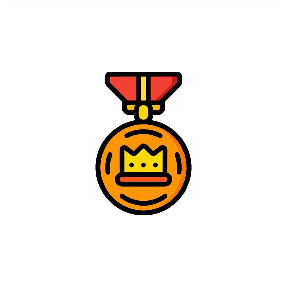 A medal with a crown on it vector