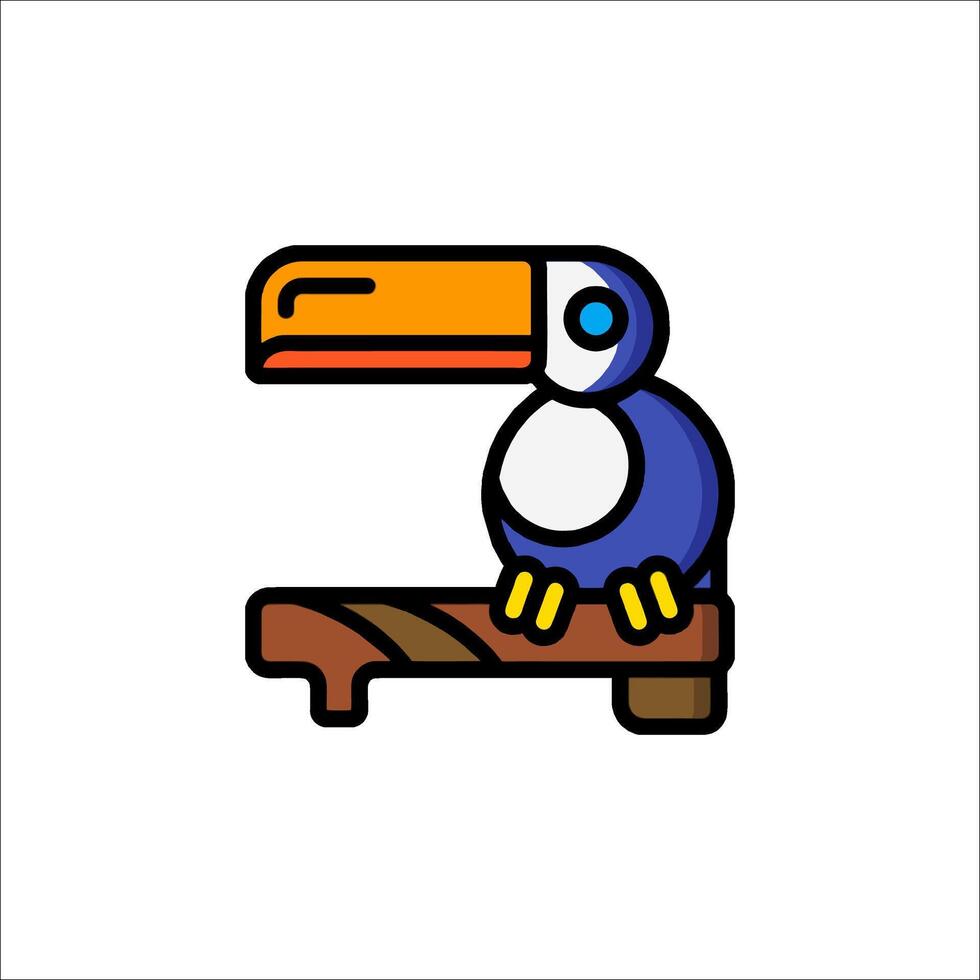 A toucan bird sitting on a branch vector