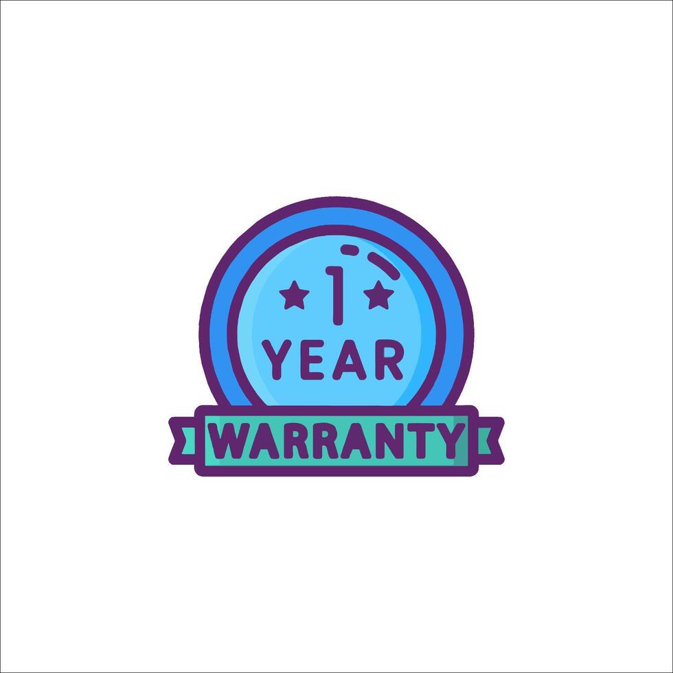 1 year warrant logo vector