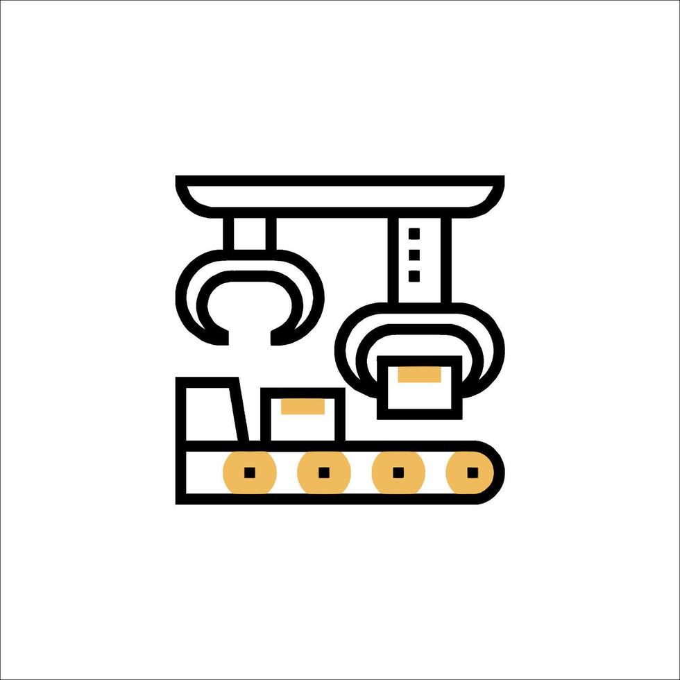 A line drawing of a machine with a machine on it vector