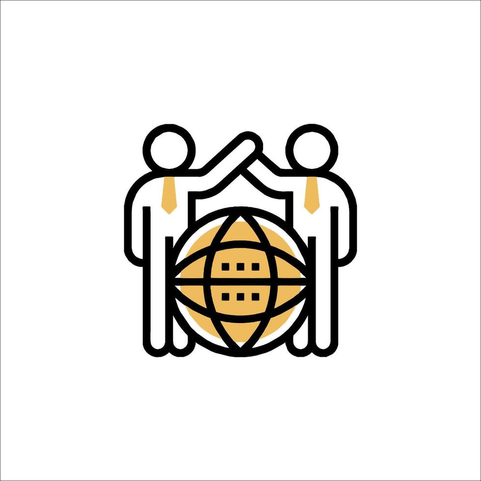 Business partnership icon illustration vector