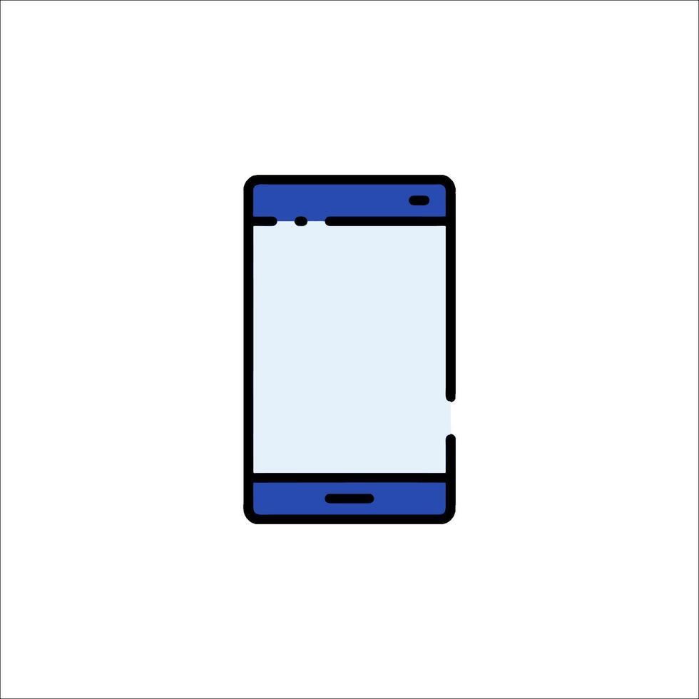 A smartphone with a screen on it vector
