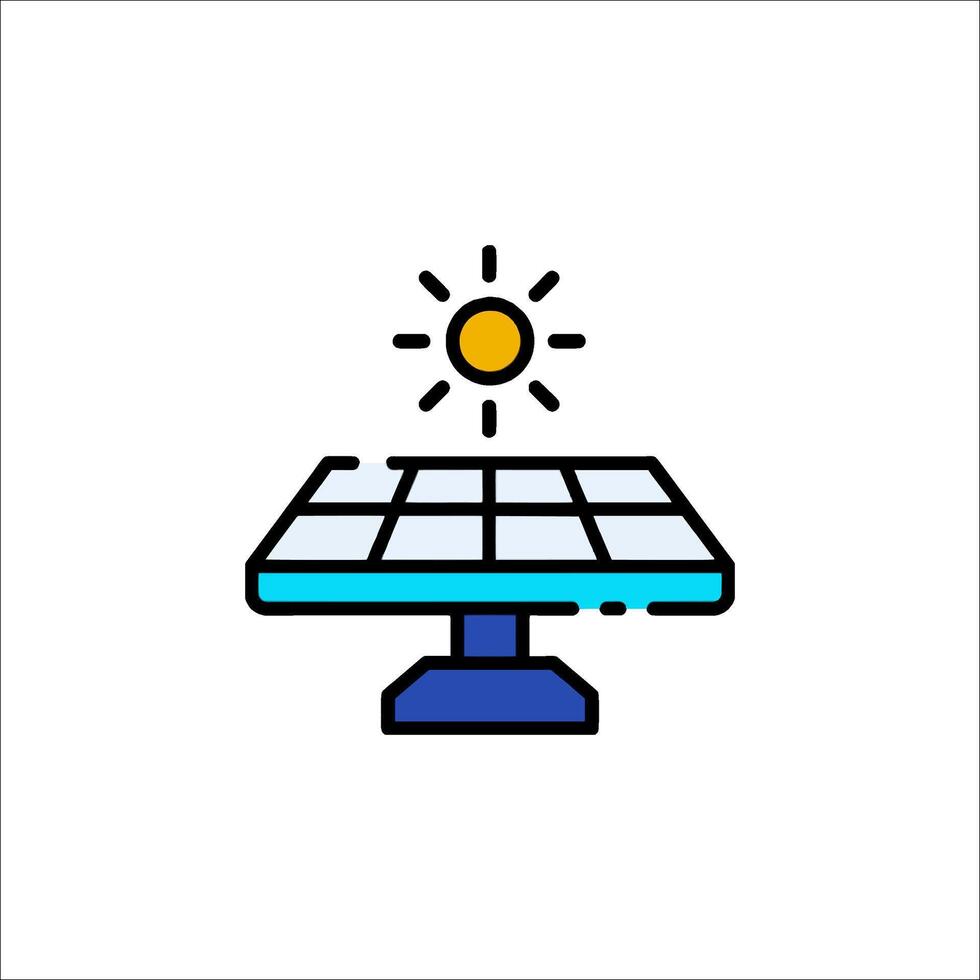 Solar panel icon vector
