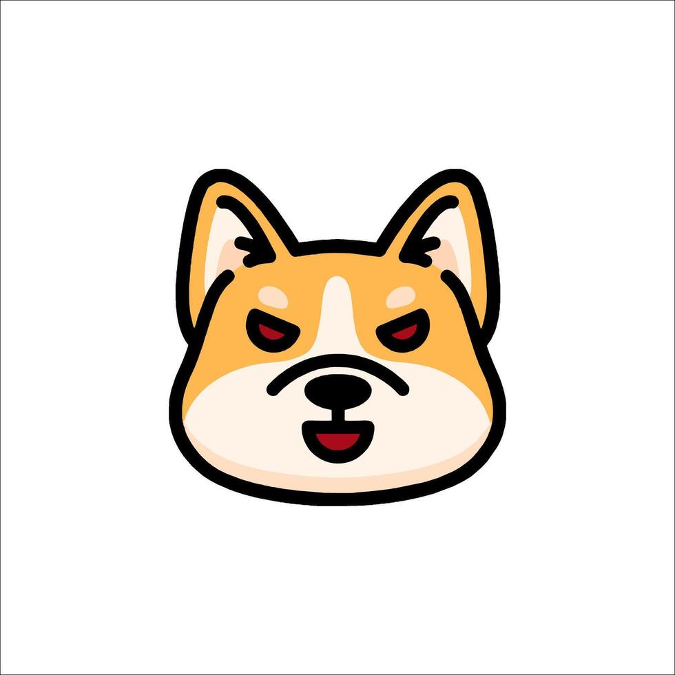 A cartoon dog head with a red tongue vector