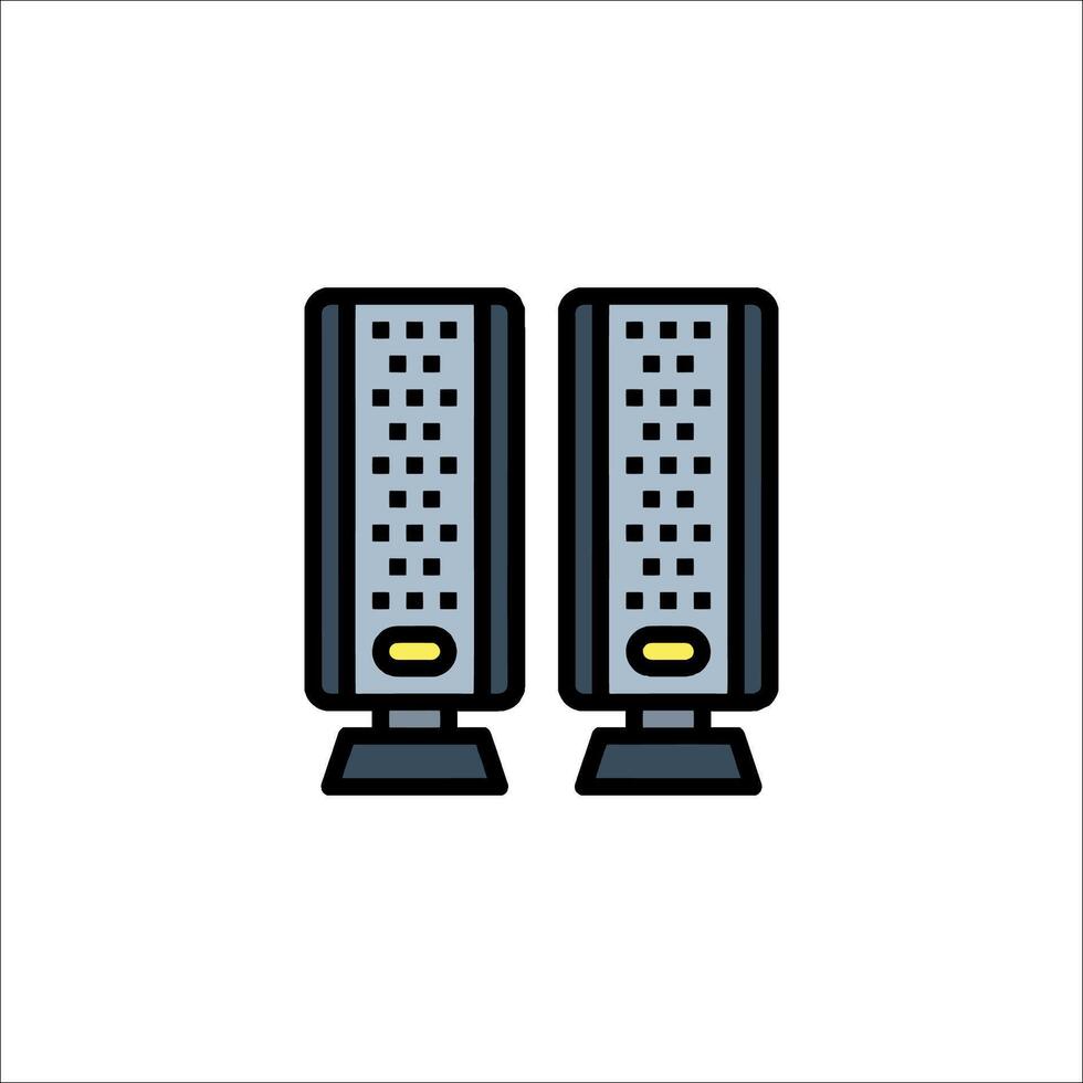 Two servers on a white background vector