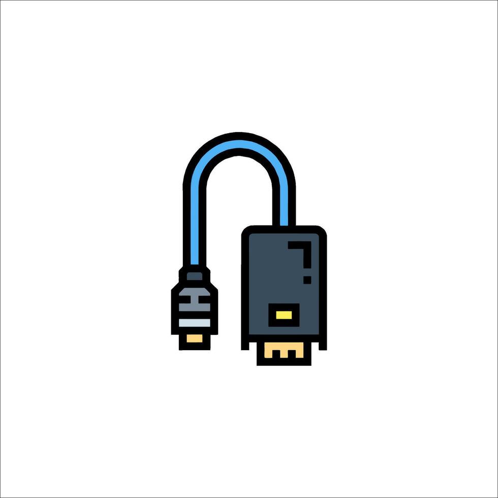 Usb cable icon illustration vector