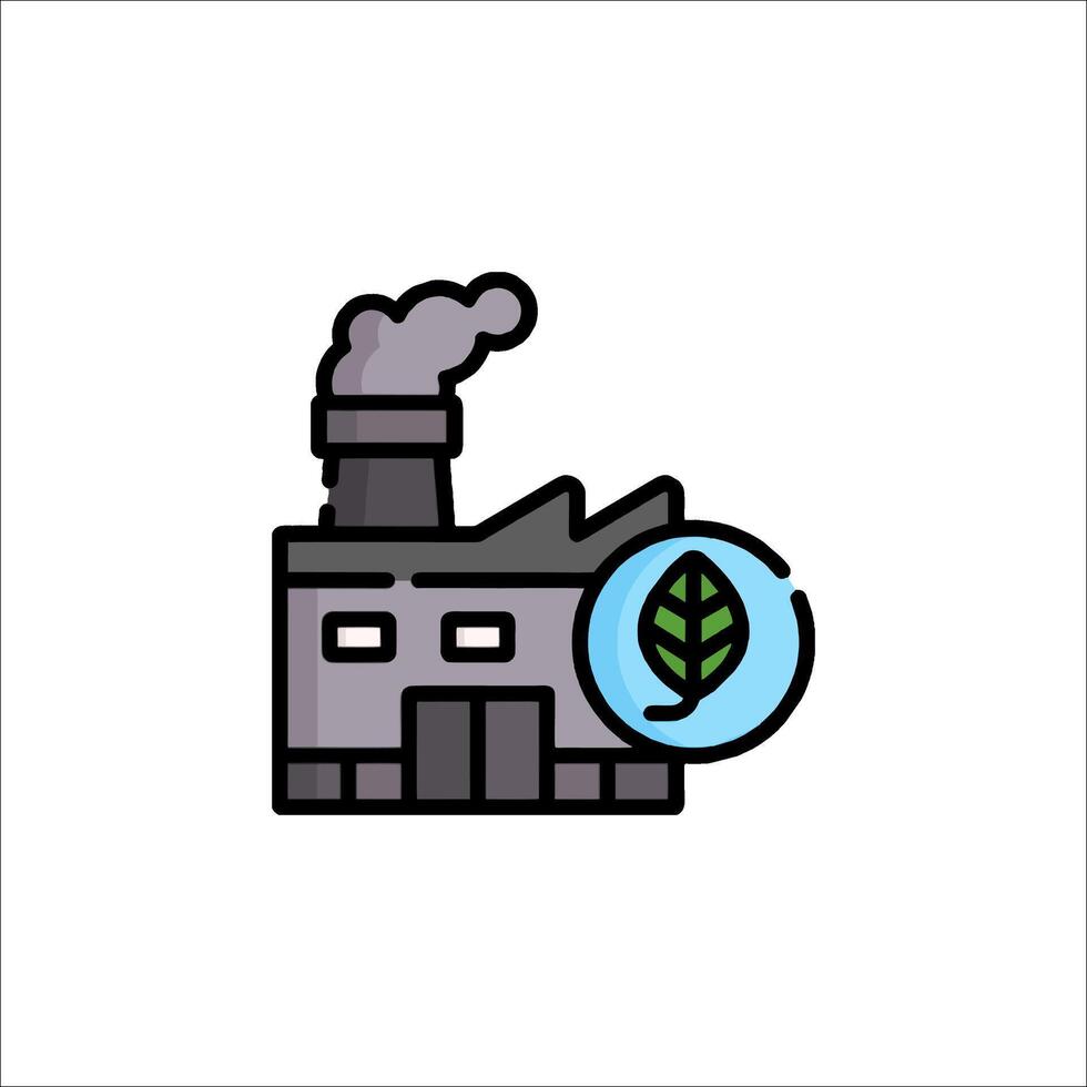 A factory with smoke coming out of the chimney vector