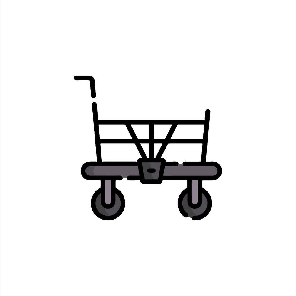 A shopping cart icon on a white background vector
