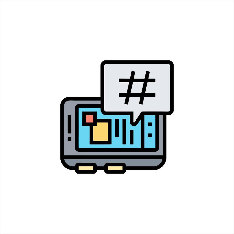 A smartphone with a chat bubble on it vector