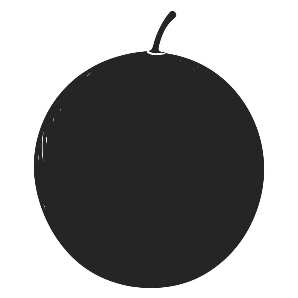 Minimalist silhouette of a whole coconut icon, ideal logo and graphic projects. vector