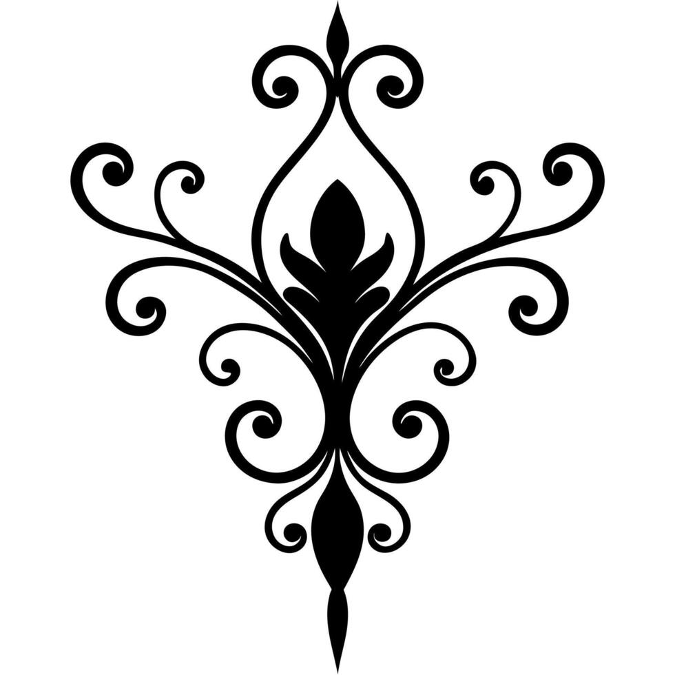Elegant silhouette of a Victorian icon for classic and vintage-themed designs. vector