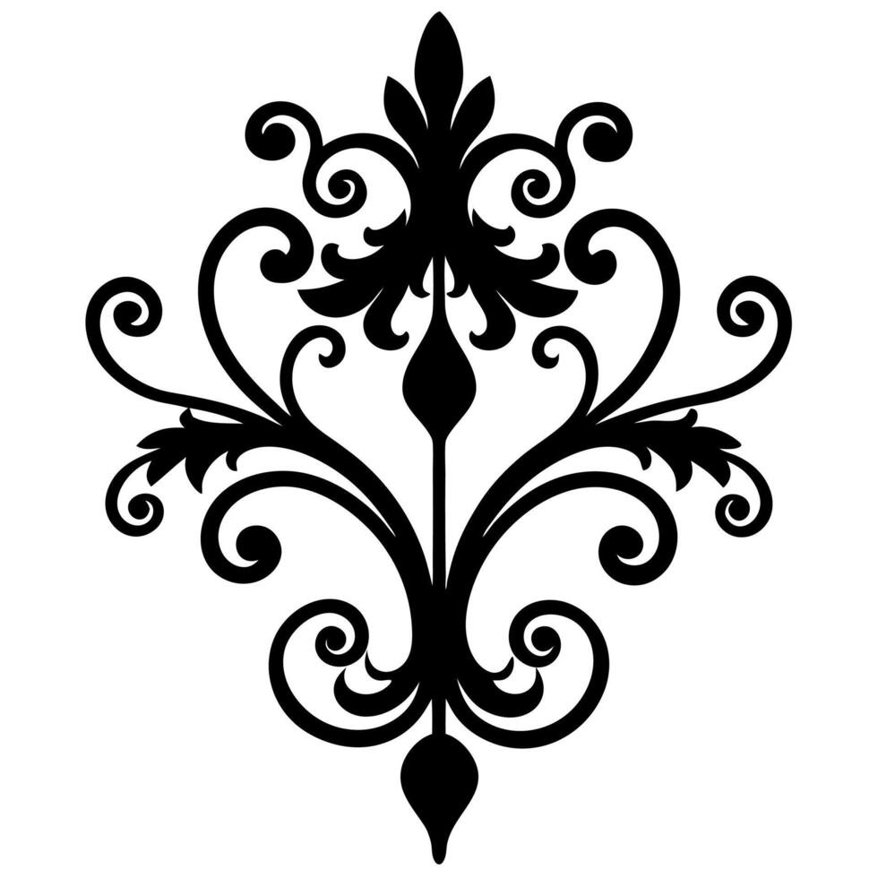 Elegant silhouette of a Victorian icon for classic and vintage vector