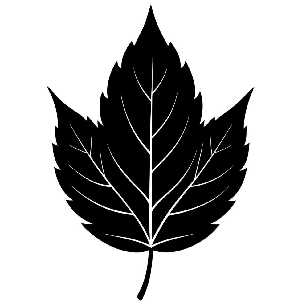 Autumn leaf silhouette icon perfect for seasonal and nature vector