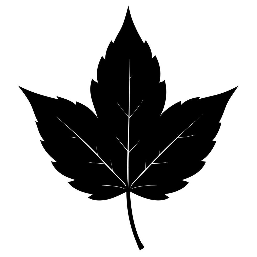 Autumn leaf silhouette icon perfect seasonal and nature themes. vector