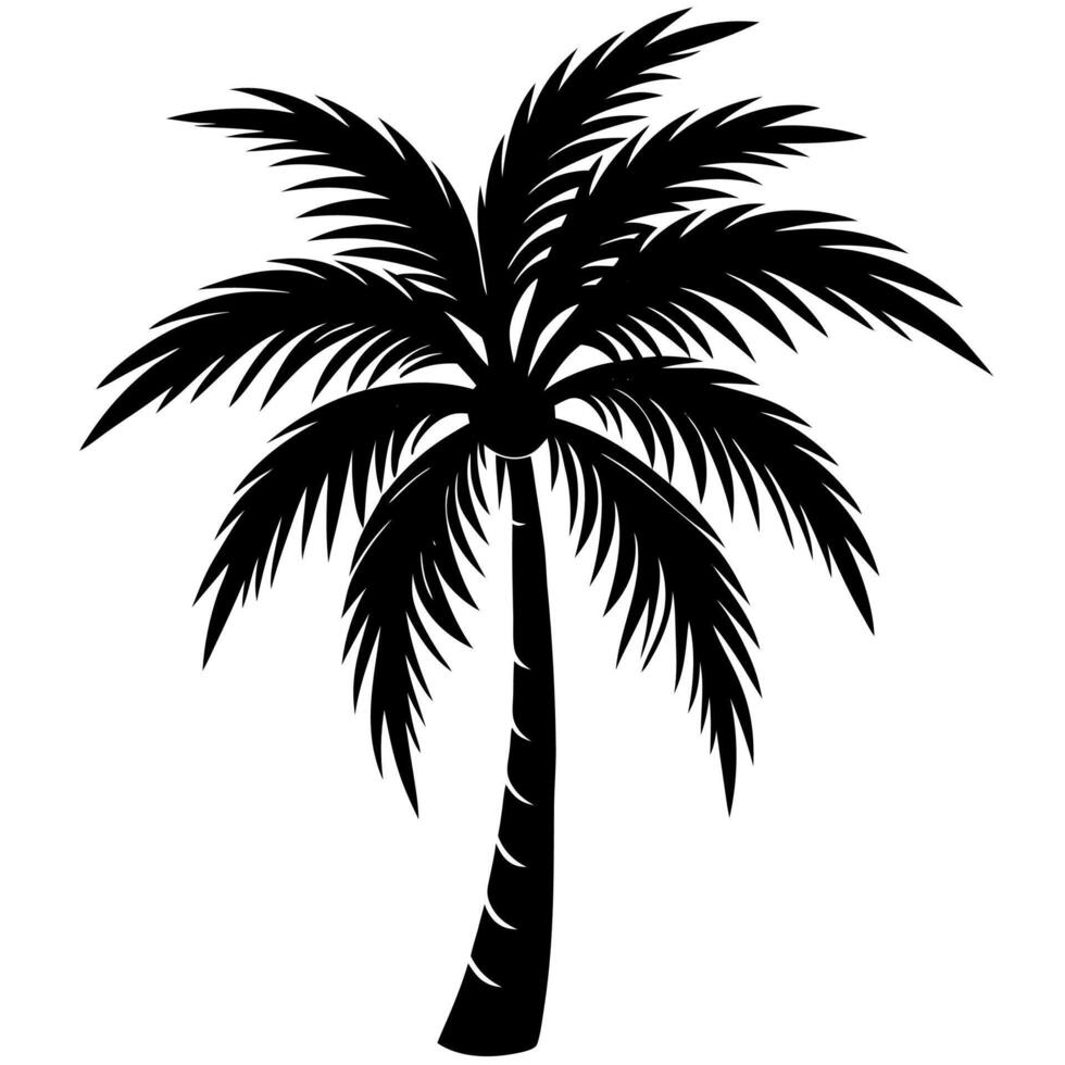 Tropical palm tree silhouette logos and designs. vector
