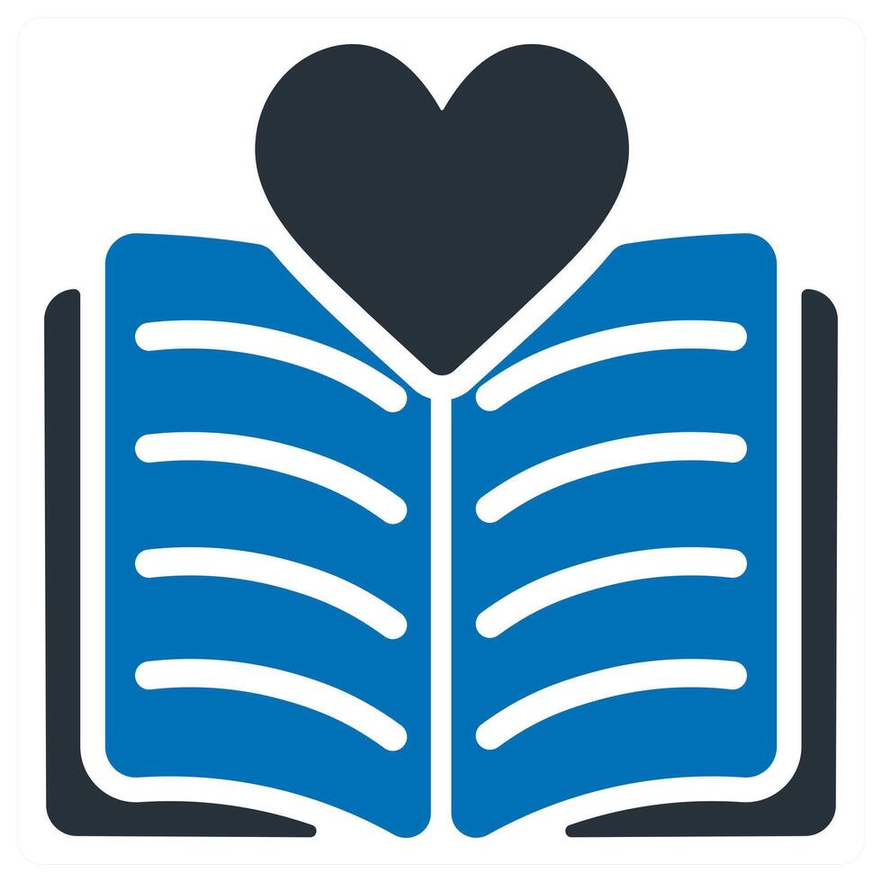 Happy Valentines Love Story icon in blue color vector