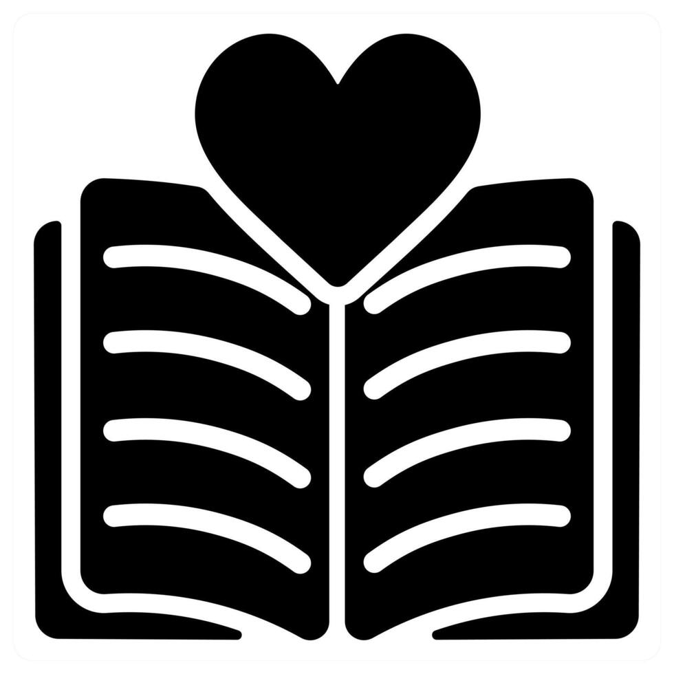 Happy Valentines Love Story icon in black color vector