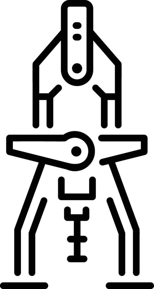 A linear icon depicting filament cutter vector