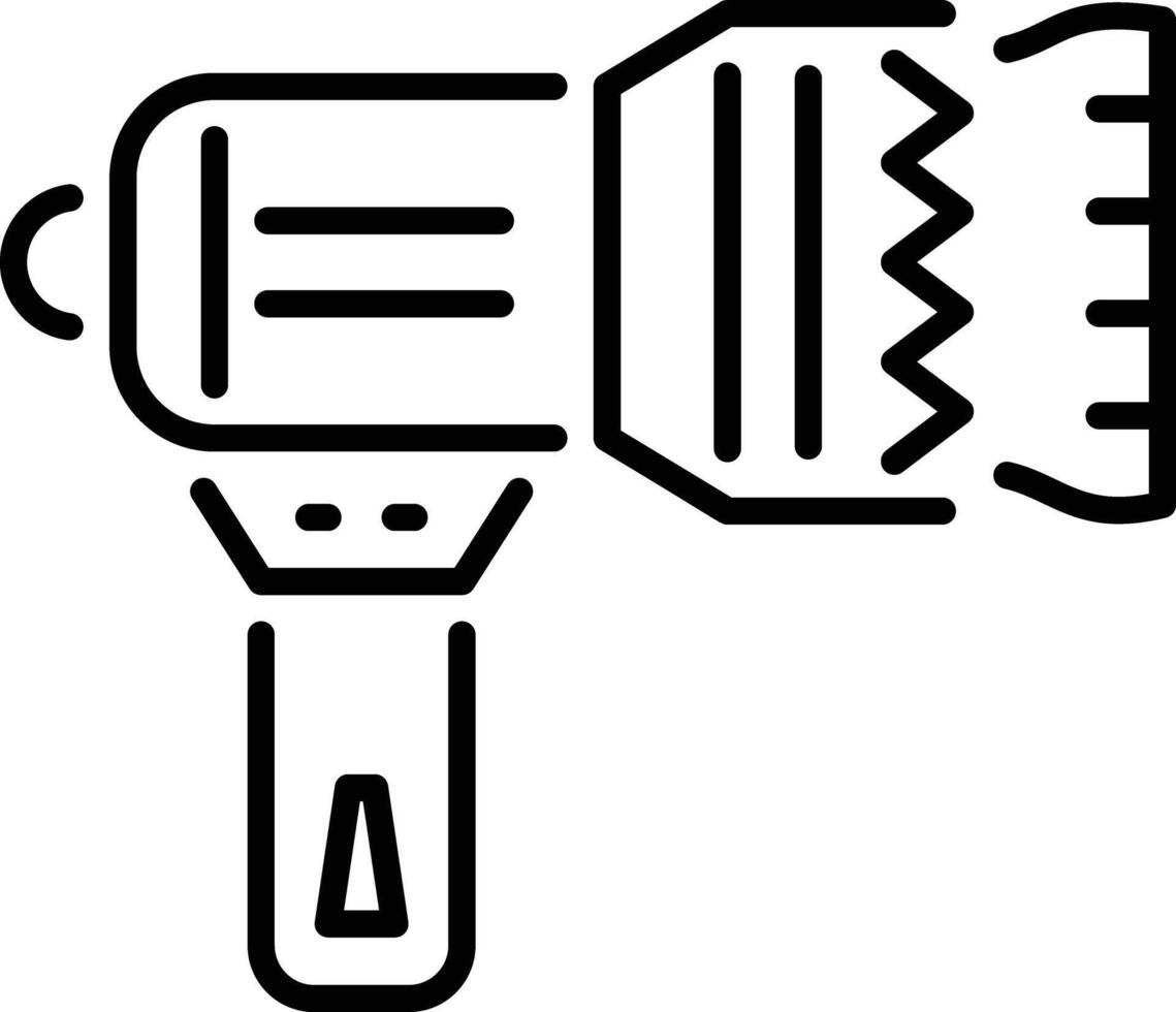 Additive printing brush, linear style icon vector