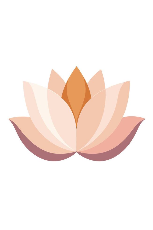 Abstract Pink Lotus Flower, Elegant Nature Design, Spa Symbol vector