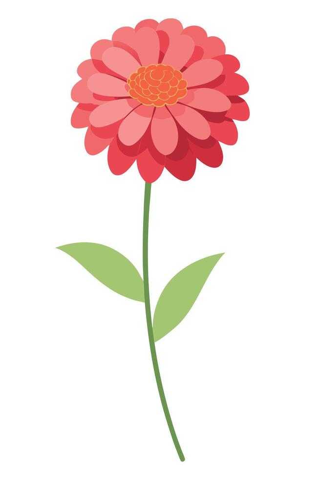 Pink Flower Illustration Simple, Elegant, Floral Design vector