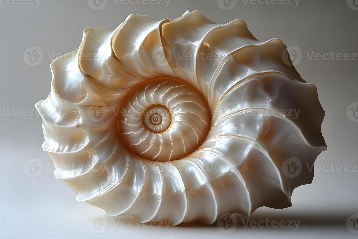 Elegant Nautilus Shell Spiral for Coastal Decor and Nature-Inspired Design photo