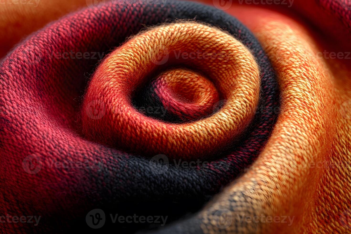 Close-Up of Colorful Fabric Swirl Textile Design for Art and Fashion Projects photo