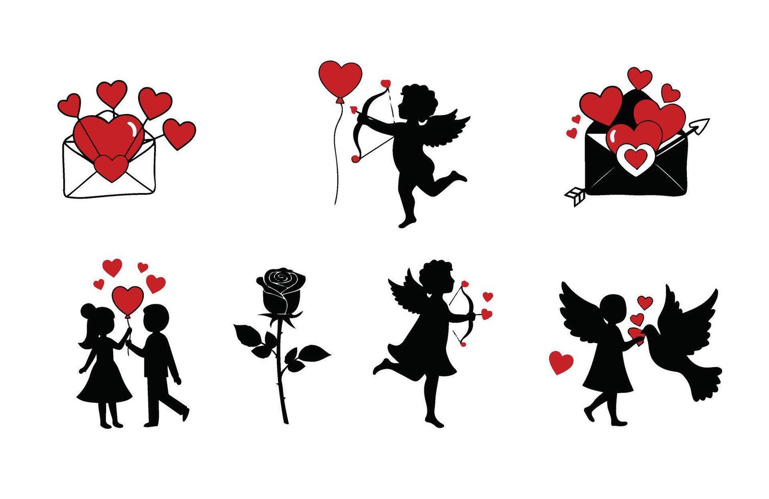 Adorable Cupid Shooting Love Arrows vector