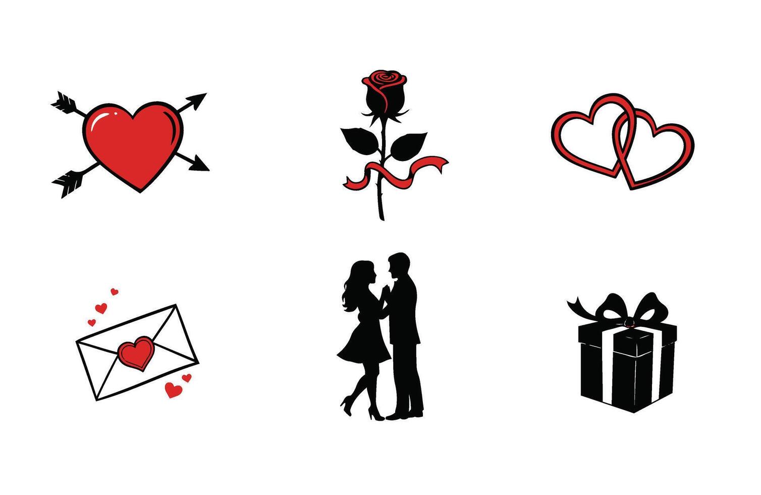 Minimalistic Love Symbols for Special Occasions vector