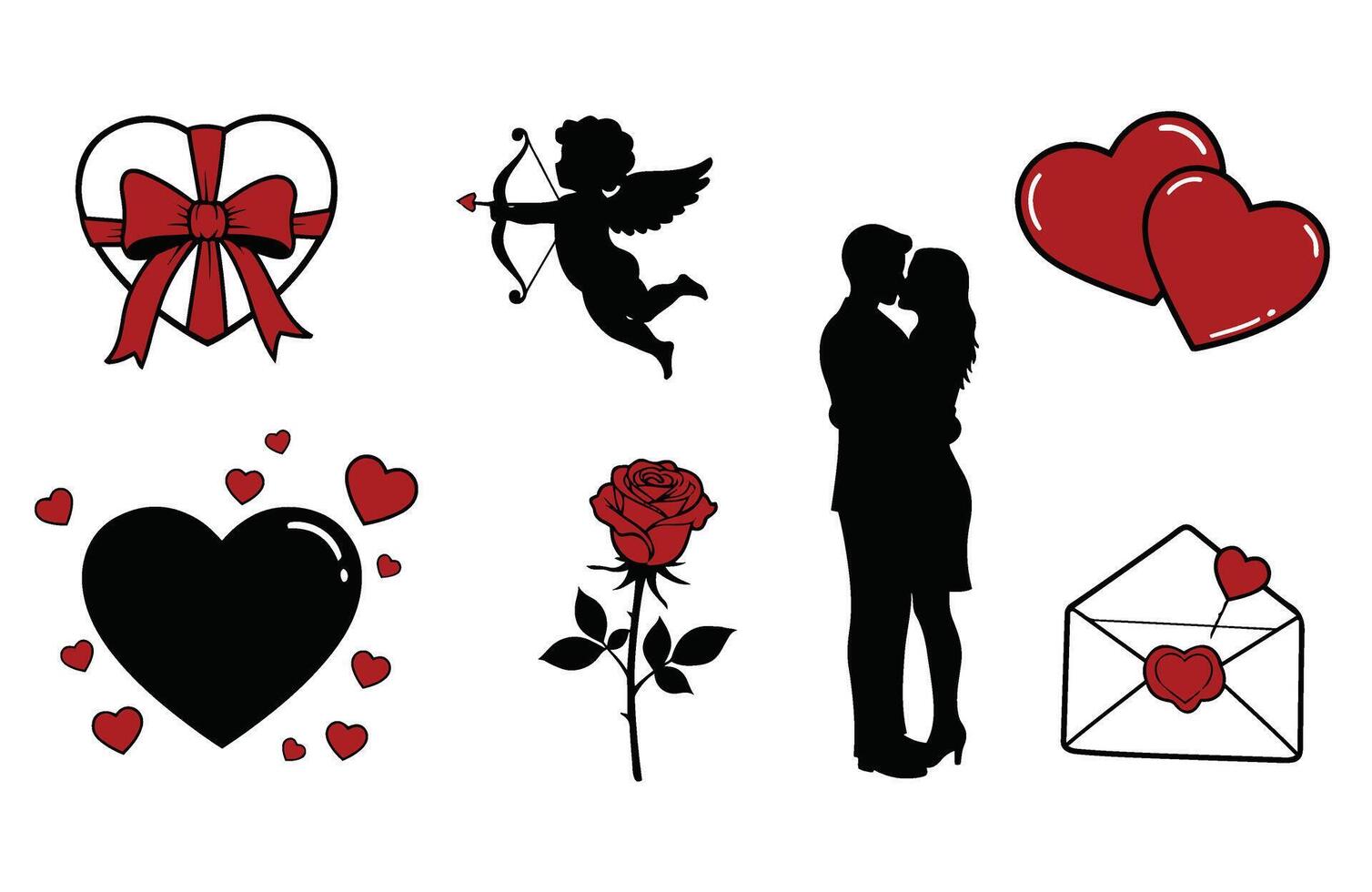Romantic Doves Holding Heart Symbol vector