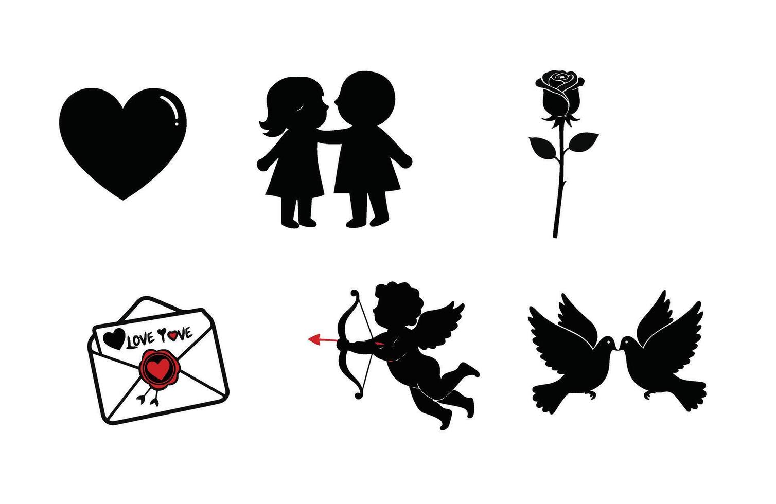 Perfect Valentine's Day Icons Collection vector