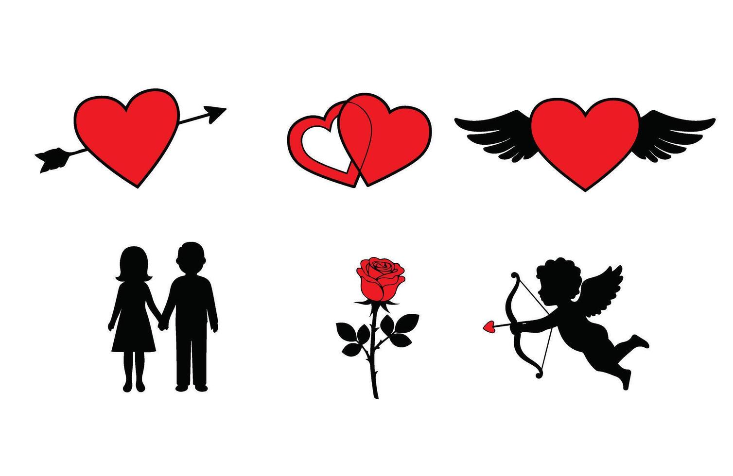 Love Birds with Heart Icon for Romance vector